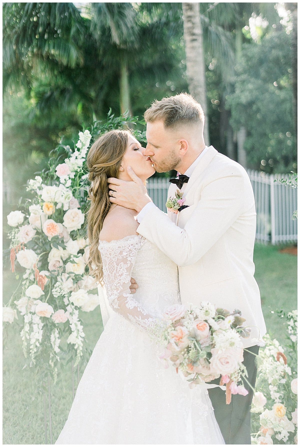 Summery White Orchid at Oasis Wedding Along the Caloosahatchee